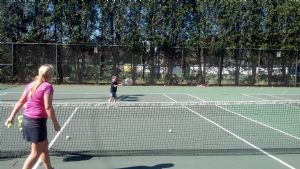 First day of Spring 2013 tennis lessons at Metacomet Park